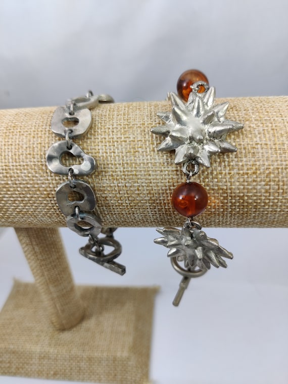 Bracelet Vintage Biche De Bère - Métal Argenté - Occasion Superbe État