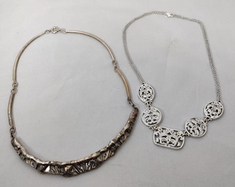 シルバーメタルのヴィンテージサインネックレス - Etsy 日本