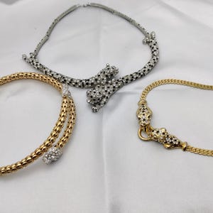 Collier De Soirée Vintage – Gros Pendentif Strass – Bijou Fantaisie Rétro