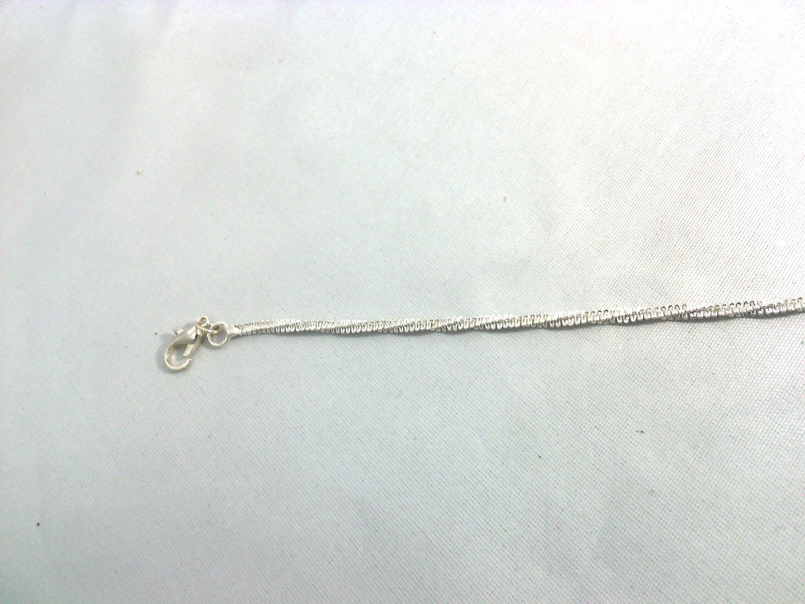 Bracelet Vintage En Métal Argenté Avec Chaînes - Marque Ciclon - Occasion - Plaqué Argent Et Cuir