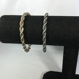 Vintage-Armband mit verzierter Metallgeflechtkette