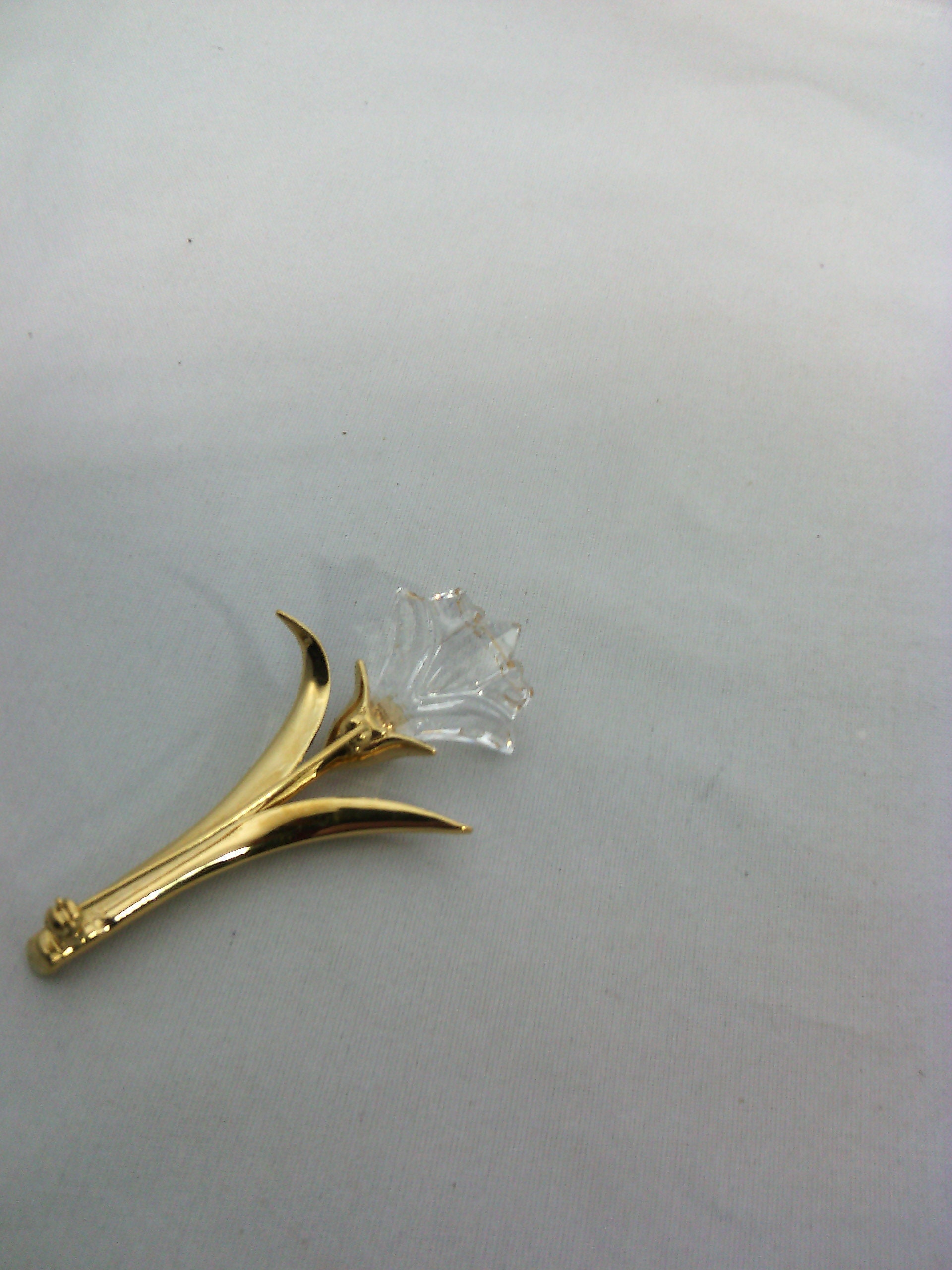 LERITZ Vintage Golden Scarf Ring Shawl Pin Signed Scarf -  Israel
