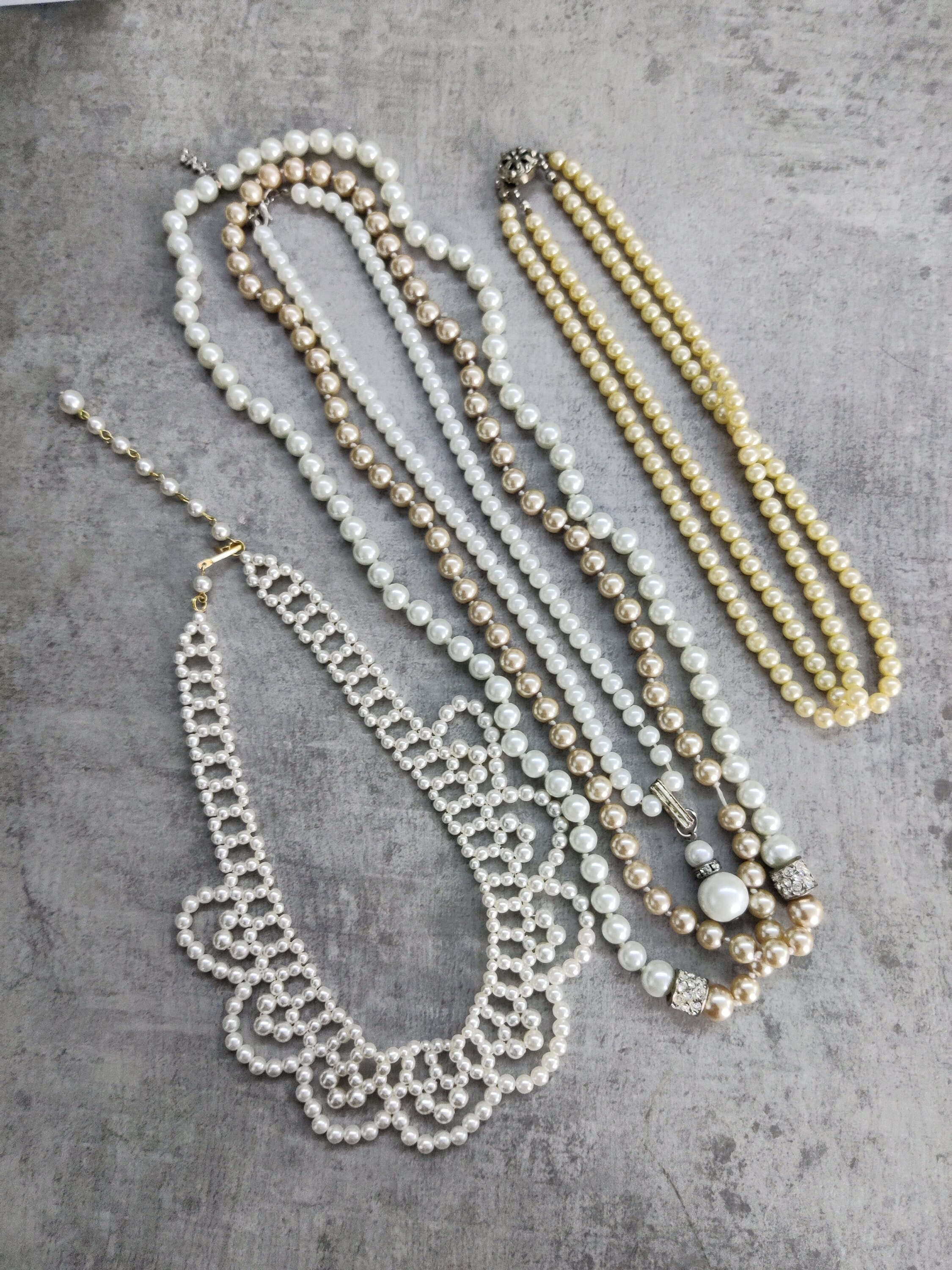 Collier Vintage En Perles De Culture Authentiques - Occasion, Bon état Général