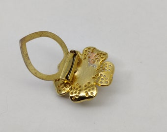 Clip Vintage Doré Pour Attacher Foulard Ou Chaussure - Accessoire Rétro En Excellent état