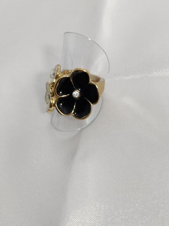 Bague large Marianne BLANCHE Métal - Pièce de Monnaie frappée incurvée TAILLE 56