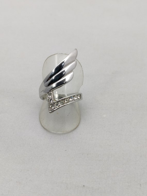 Bague Vintage Femme Taille 57, Strass élégants, Bijou D'occasion