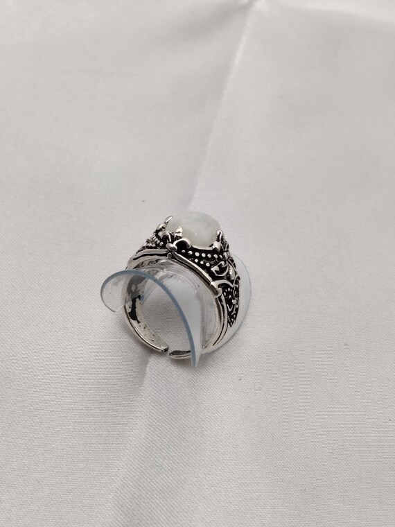 Bague Mareva à diamants de style vintage avec milgrain et feuilles en