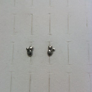 Boucles d'oreilles vintage puces animaux en argent massif image 5