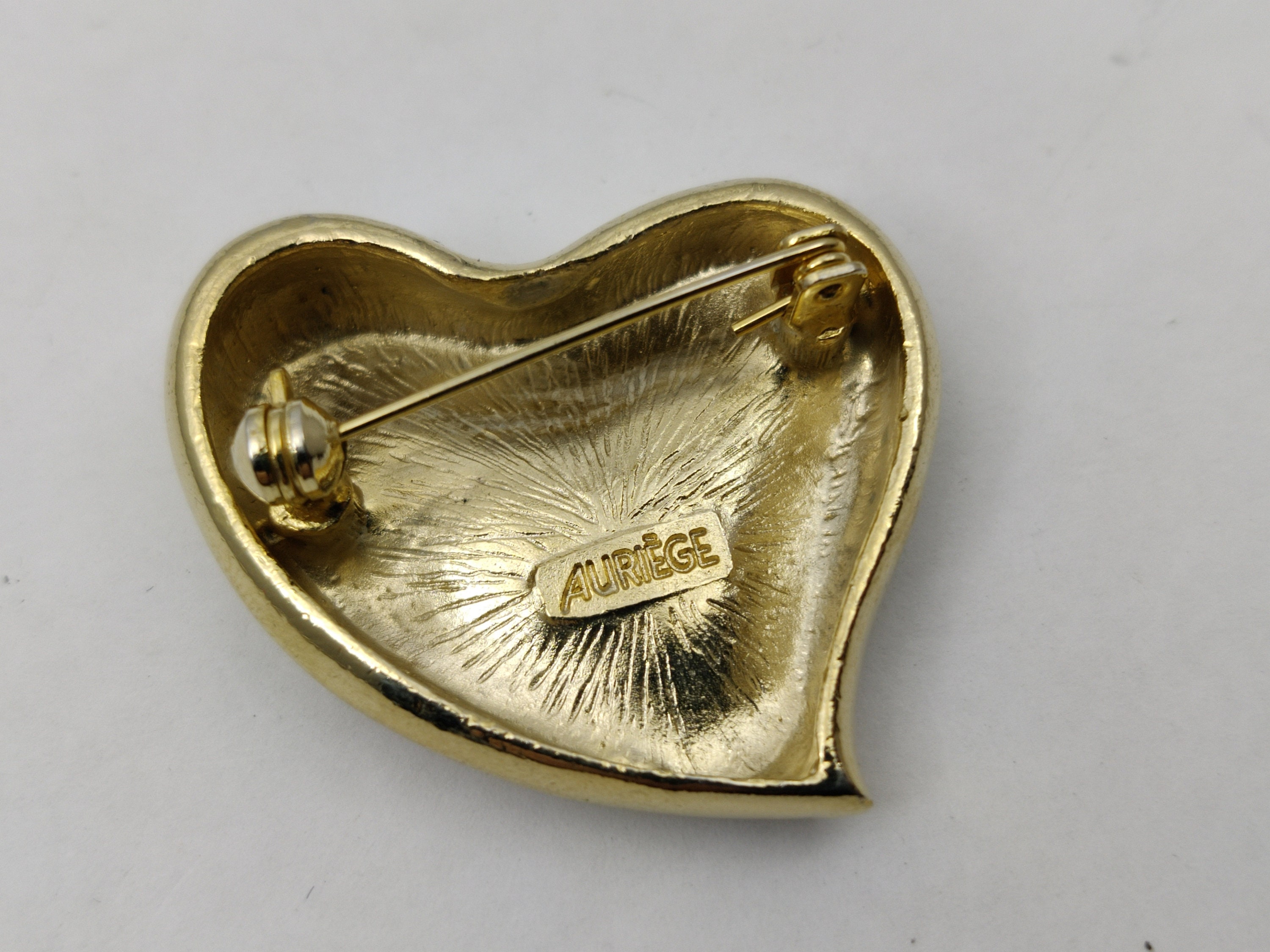 Broche Auriège - Métal Doré, Bijou Vintage Occasion