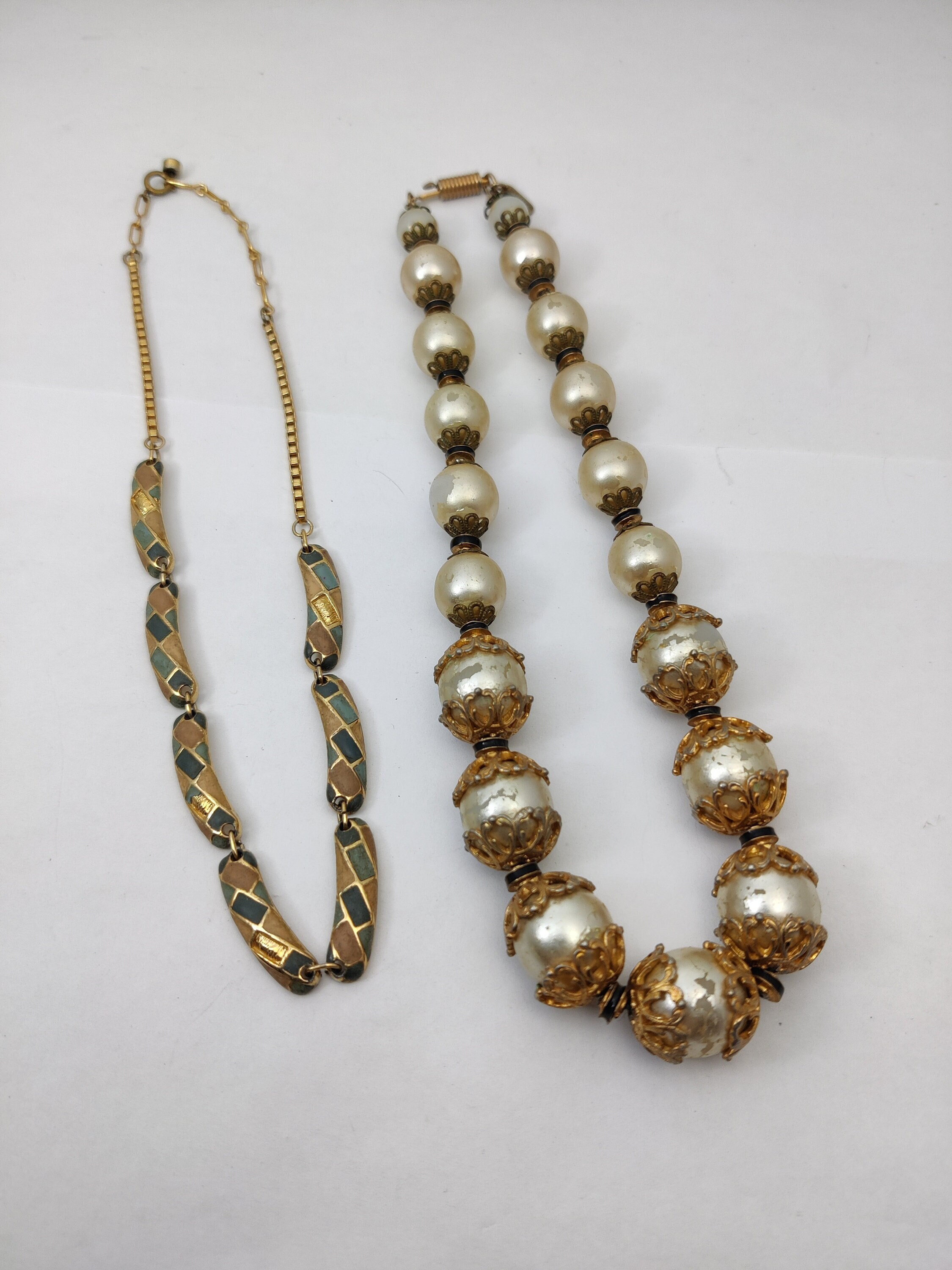 Collier en quartz et métal doré