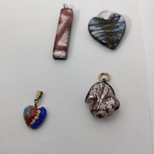 Pendentif Feuille En Verre De Murano Signé – Rose/Or/Cuivre – Cordon 52cm