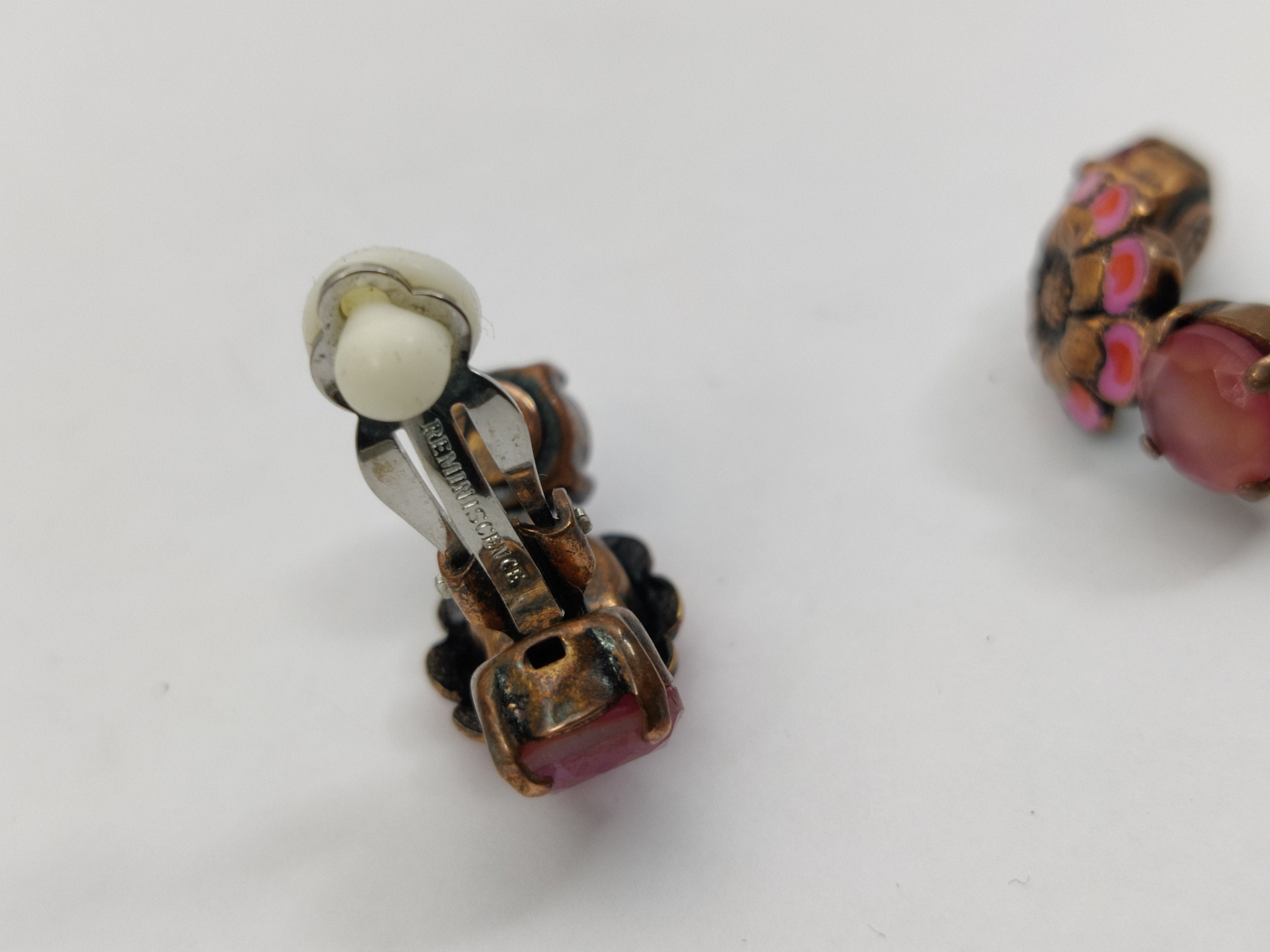 Boucles D'oreilles Pampilles Réminiscence, Clips Doré/argenté - Occasion Très Bon état