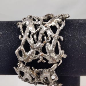 Broche Feuille Argentée Signée Xavier Loubens - Bijou Vintage - Occasion Très Bon état