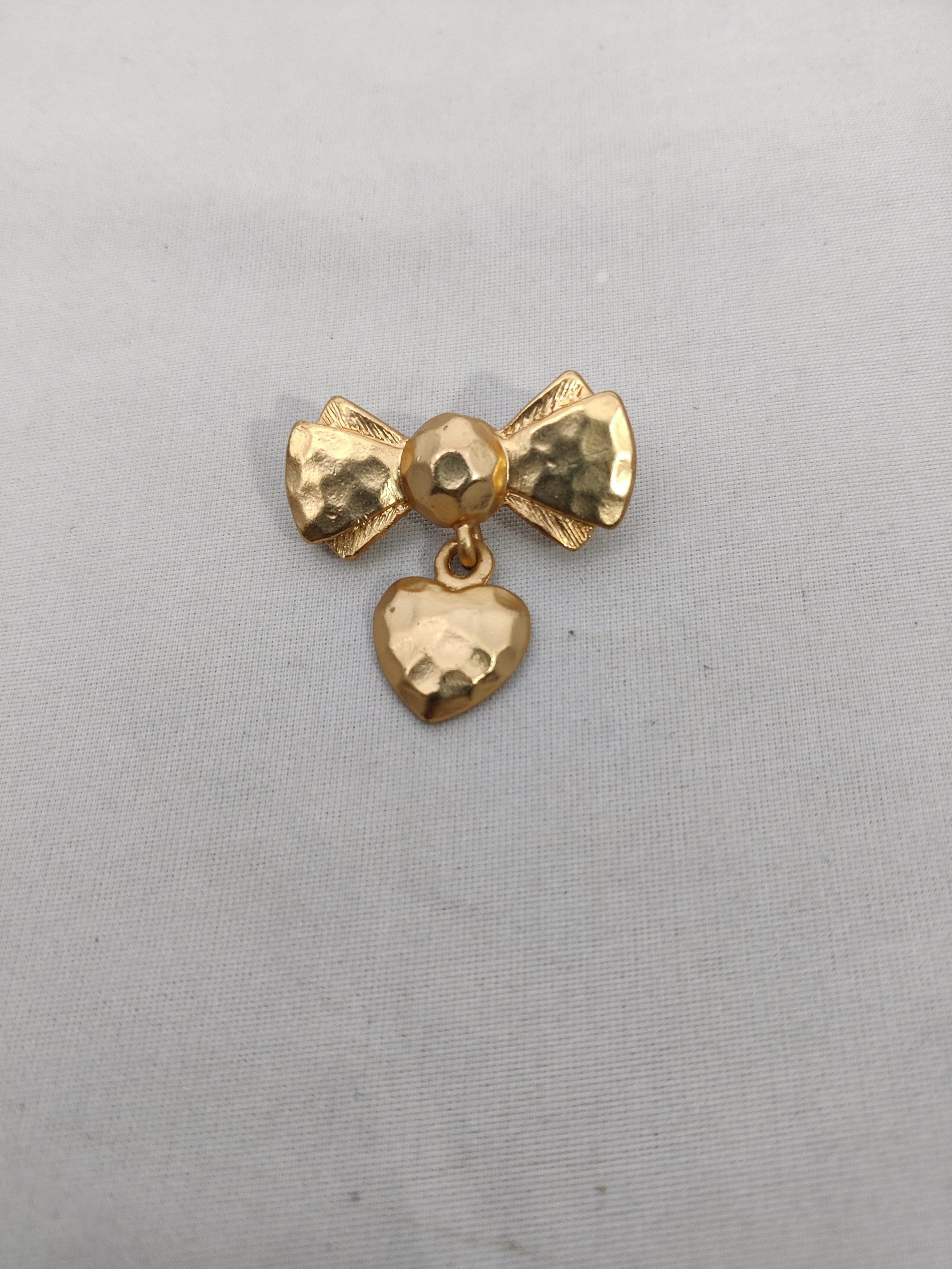Broche Vintage Papillons Auriège - Décor Turquoise - Années ?