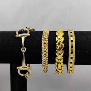 vintage bracelet with gold metal chain