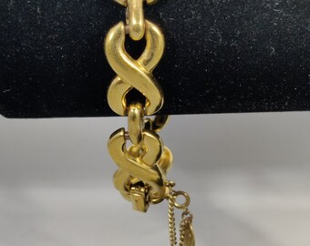 Bracelet Vintage GONTIE En Métal Doré - Occasion - Magnifique Bijou Ancien