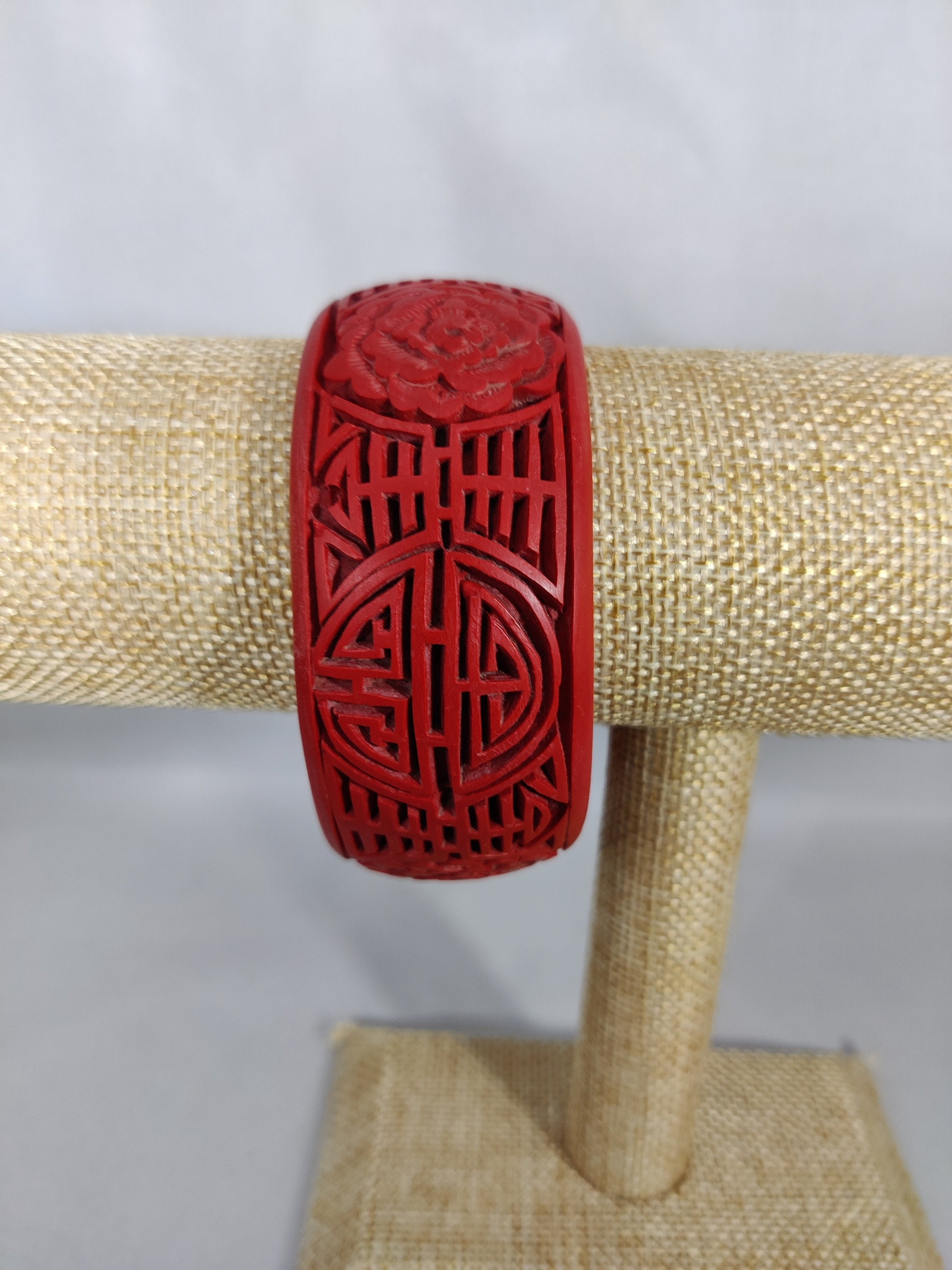 ヴィンテージ ルーサイト シナバー カフ バングル ブレスレット - Etsy