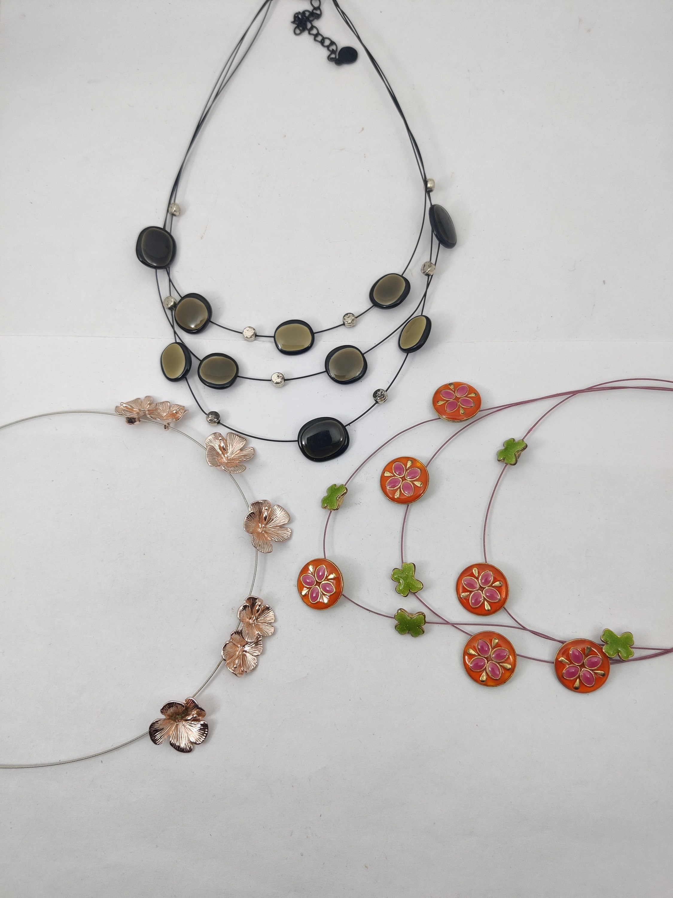 Signed IKITA Vintage Necklace on Wires - Etsy