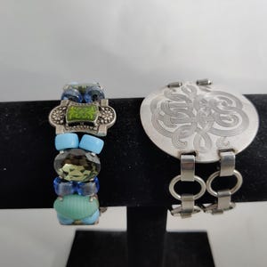 Superbe Bracelet Ancien – Métal Argenté – Style Ethnique – Algérie/Maroc/Tunisie