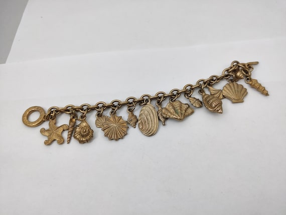 signed AGATHA vintage bracelet with gold metal ch… - image 2