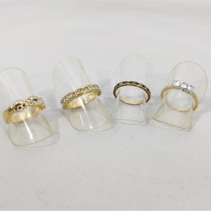 signed M&S vintage zirconium oxide and gold-tone metal ring