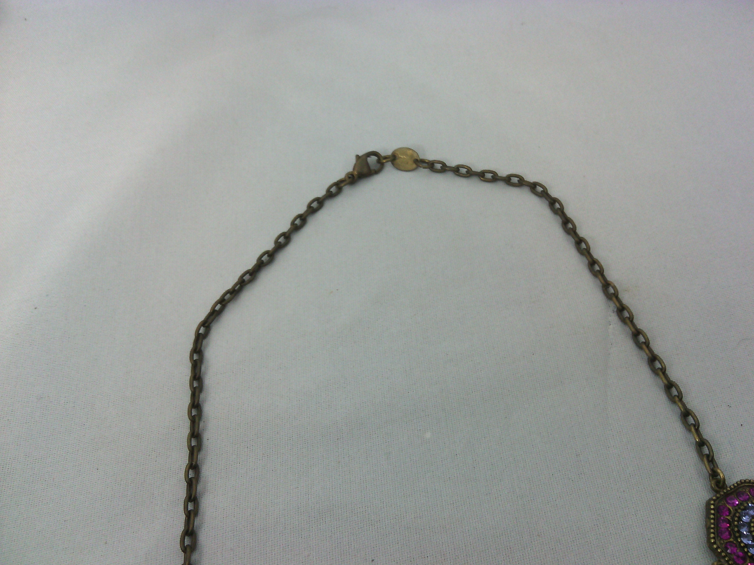 POGGI PARIS ネックレス Signed POGGI PARIS Vintage Crystal Necklace on Bronze Metal
