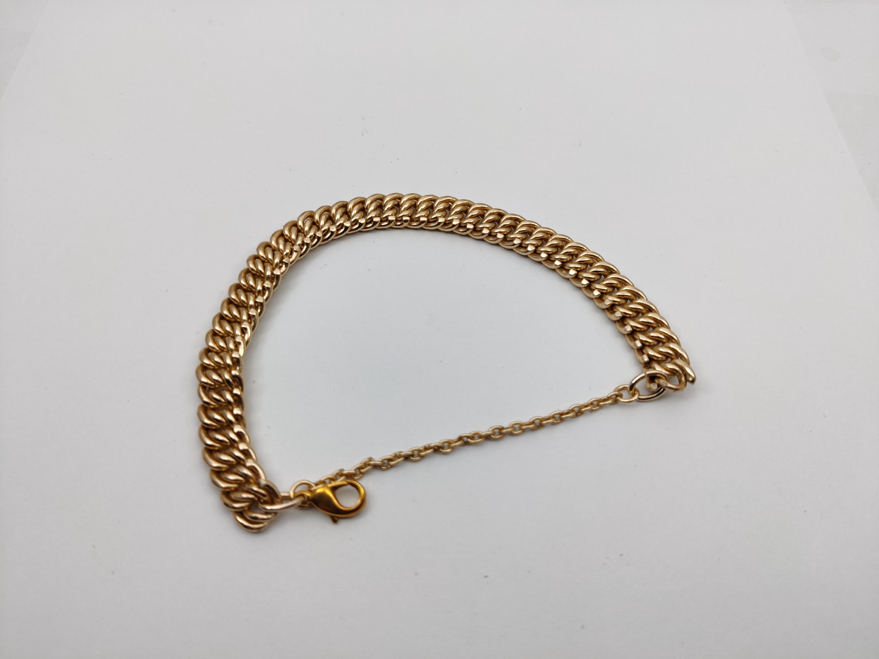 Vintage Bracelet With Gold Metal Chain - Etsy