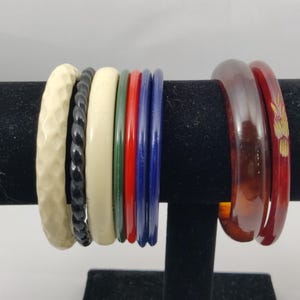 vintage resin bangle bracelet individually and in sets