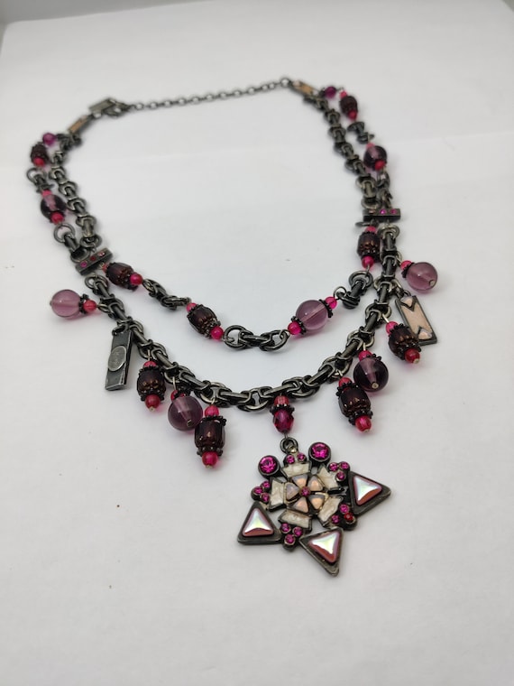 Franck Herval Paris pendentif vintage mosaïque 80s - Katheley's