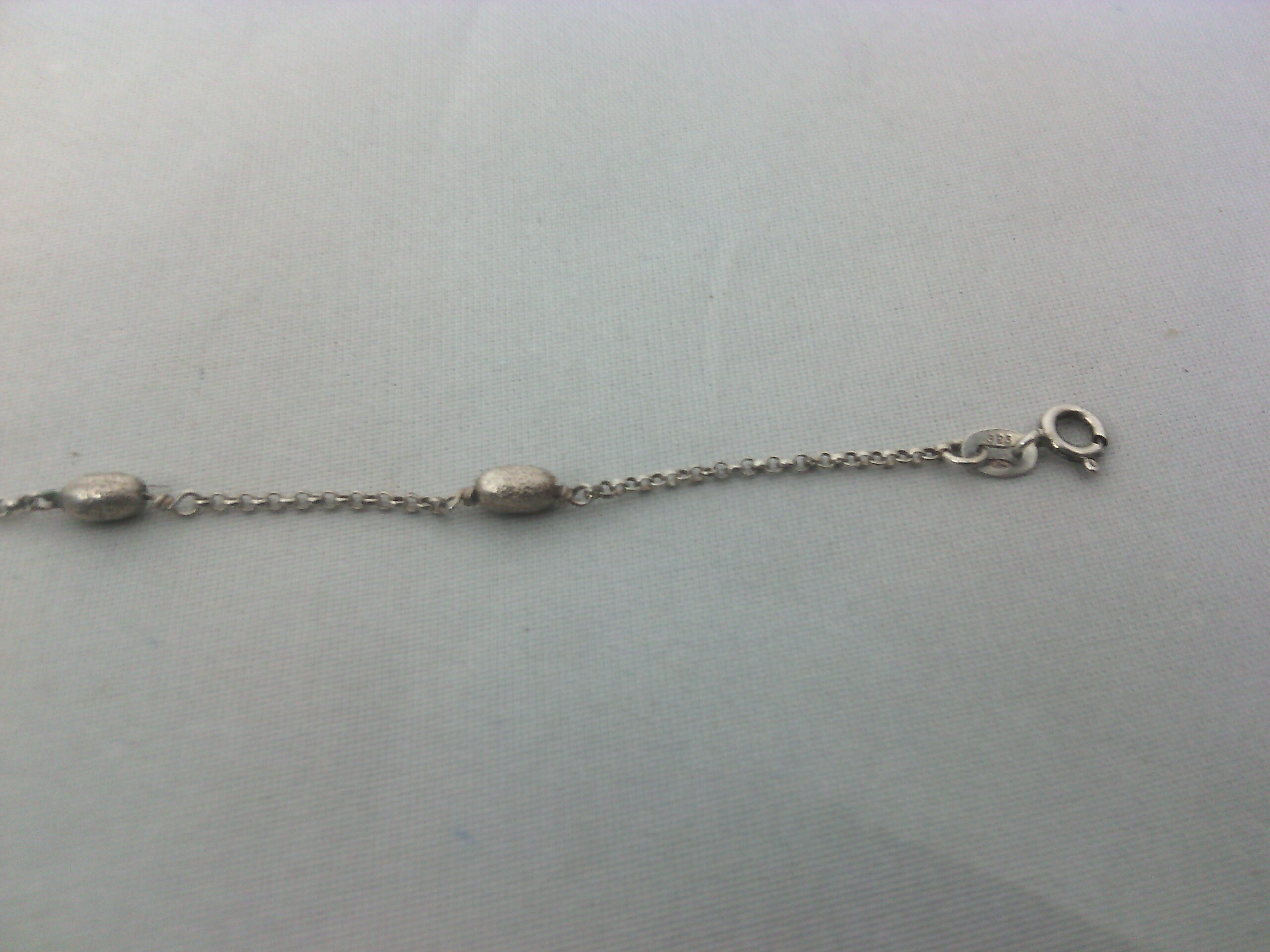 Chaîne Ancienne En Argent Massif Avec Bracelet - Pour Femme - Occasion Vintage