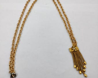 Collier Chaîne Longue Sautoir Vintage Métal Doré - Bijou Rétro Élégant Pour Tenue Bohème Ou Chic