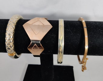 vintage gold metal bangle bracelet