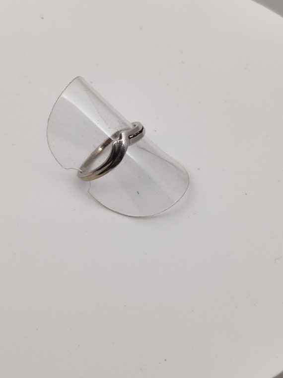 Bague Vintage En Argent Sterling - Design "NI OUI NI NON" - Taille 52 - Occasion