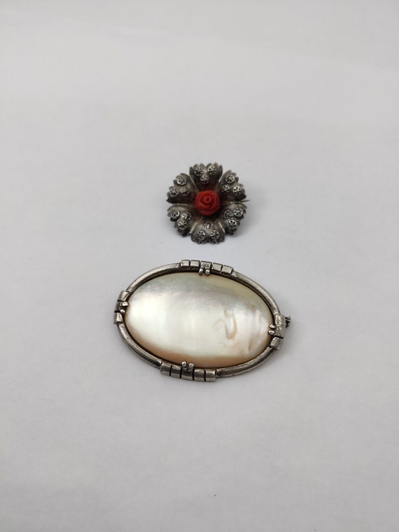 Petite Broche En Argent Massif Ancienne, Filigrane Dargent Sterling Vintage  Et Petite Boules Argent Broche Ronde Du Moyen Orient 