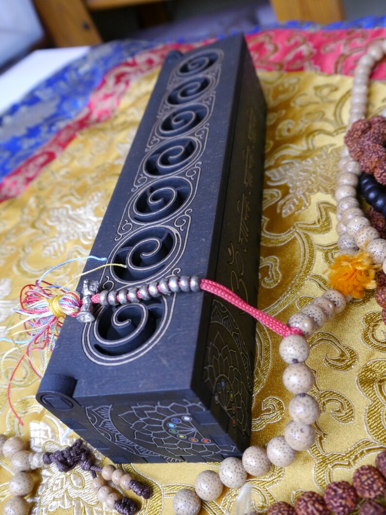 Incense burner box Hand painted Om shanti shanti Etsy