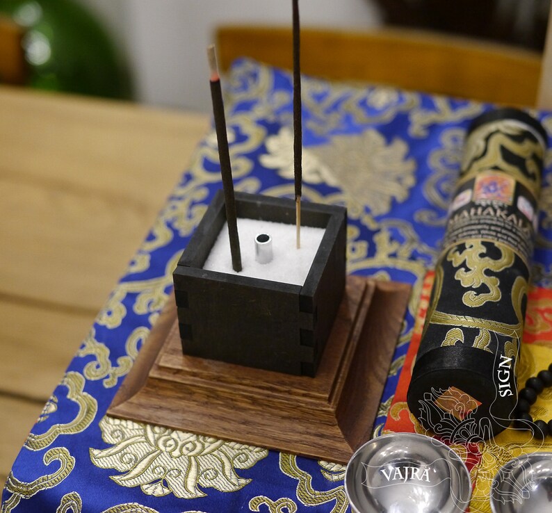 Tower Incense Burner Ash Catcher Natural Wood Tibetan Etsy