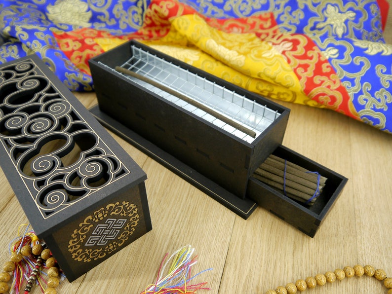 Incense holder incense burner with storage box for all type Etsy