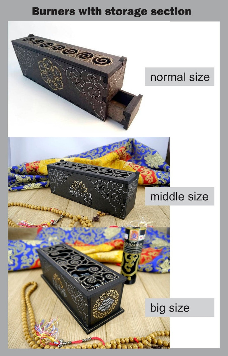 Incense holder incense burner with storage box for all type Etsy