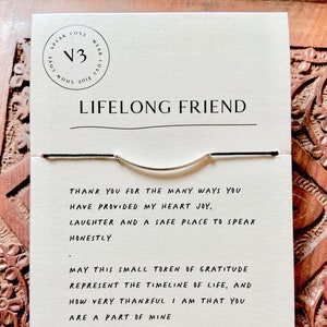 Friendship Bracelet Sterling Silver Inspirational Jewelry Meaningful Gift Group friend gift Best Friend Gift BFF Friendship Bracelet LL image 1