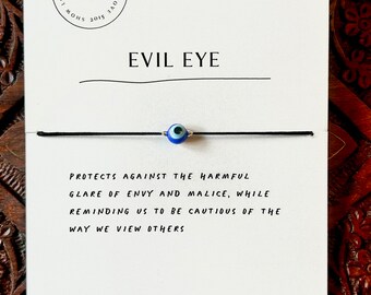 Evil Eye glass Friendship Bracelet Gift Best for Protection Teen Friend Meaningful Minimalist Jewelry Thoughtful Gift Waterproof Bracelet