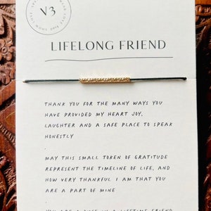 Friendship Bracelet Gold filled Minimalistic Inspirational Jewelry Meaningful Gift Group Friend gift Best Friend Gift Lifelong Friend