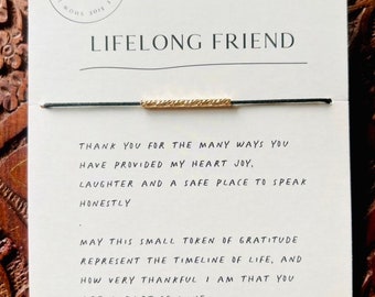 Friendship Bracelet Gold filled Minimalistic Inspirational Jewelry Meaningful Gift Group Friend gift Best Friend Gift Lifelong Friend