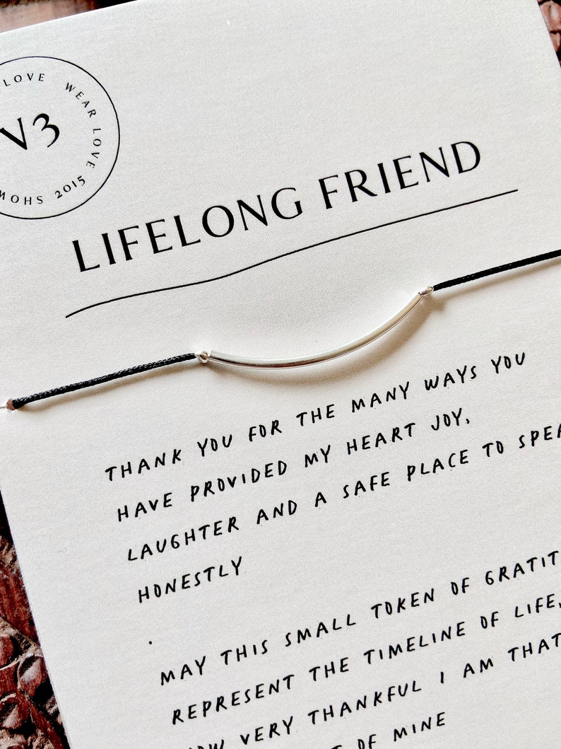 Friendship Bracelet Sterling Silver Inspirational Jewelry Meaningful Gift Group friend gift Best Friend Gift BFF Friendship Bracelet LL image 4