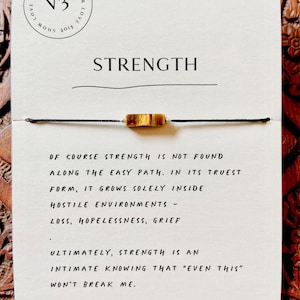 Tigers Eye Strength Friendship Bracelet Encouragement Best Friend Gift Jewelry for Divorce Sickness Breakup Loss Gift Overcoming Obstacles