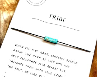 Tribe Friendship Bracelet: Blue Jasper Sterling Silver Adjustable Bracelet, Funny Gifts