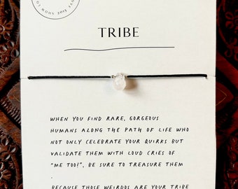 Tribe Rose Quartz Friend Gift Group Unique Friendship Gift Bridesmaid Funny Friendship Gift Friendship Bracelet Bohemian Love My Tribe Women