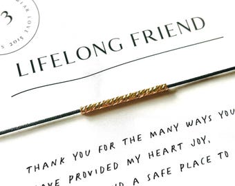 Rempli d'or, bracelet d'amitié en argent sterling, cadeaux attentionnés pour elle