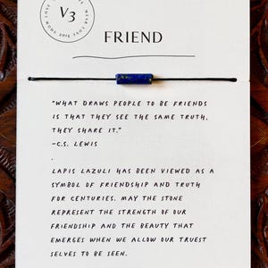 Braccialetto Lapislazzuli Amico Gruppo Regalo Amico Braccialetto BFF Gioielli Significativi Ispiratori Braccialetto A Strati Braccialetto Dell'amicizia Unico
