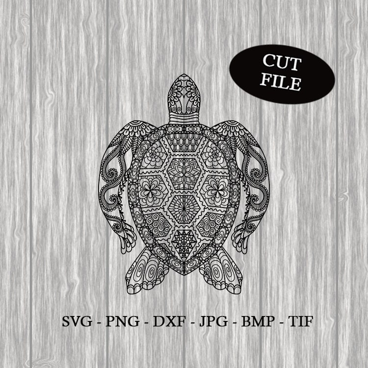 Free Free 93 Cricut Turtle Mandala Svg SVG PNG EPS DXF File