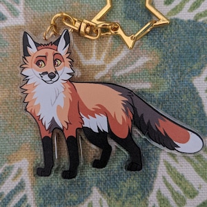 Red Fox - Acrylic Keychain - 2.5 Inches